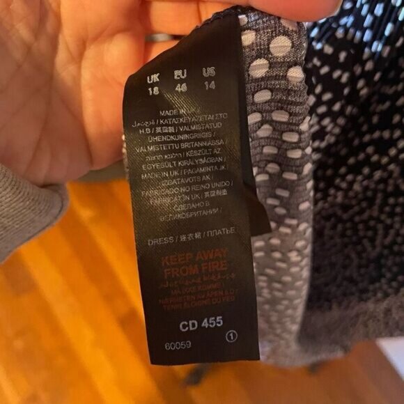 SIMPLY BE | black & white high neck loose fit dress 14 - Picture 6 of 7